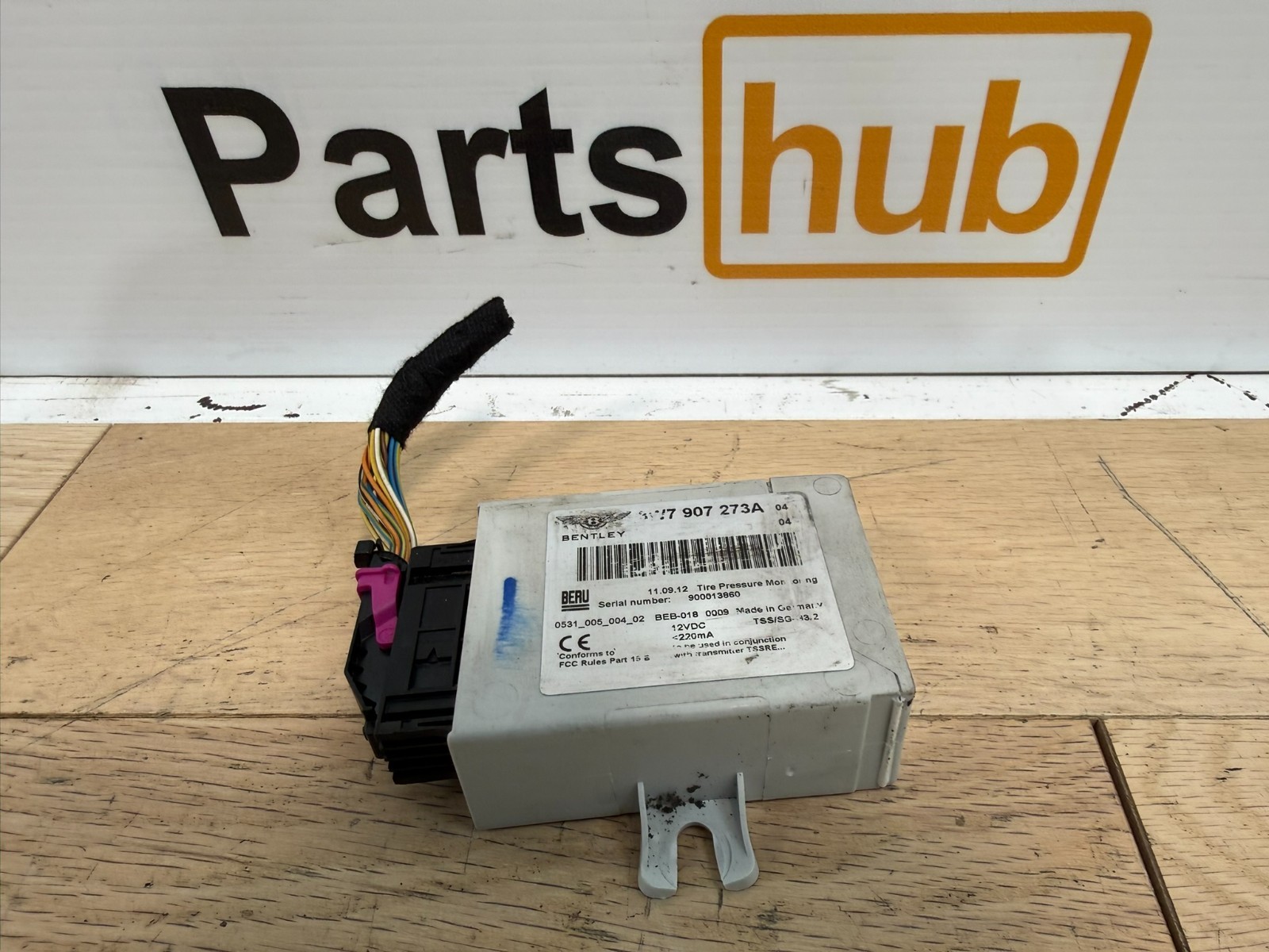 2013 BENTLEY CONTINENTAL GT TIRE PRESSURE MONITORING CONTROL MODULE