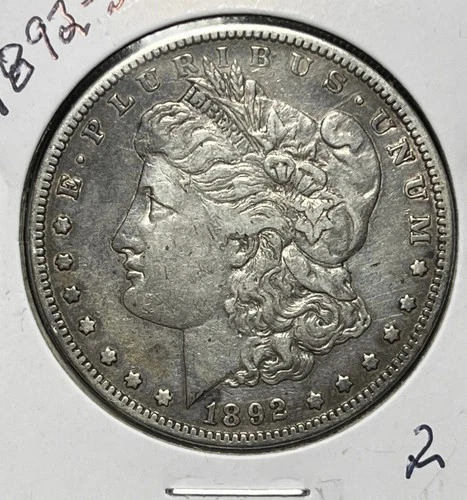1892-S MORGAN SILVER DOLLAR, VF+ DETAILS