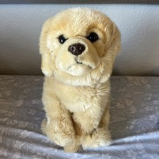 FAO Schwarz Golden Retriever Puppy Dog Plush Toy Stuffed Animal 14" Long SoftLB1