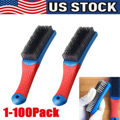 #ad Stainless Steel Small Wire Brush Paint Removal Tool Cleaning Metal Rust $156.09