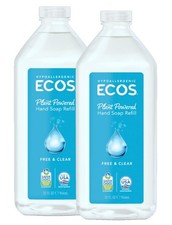 ECOS Supercharged Squeaky Clean: Free Clear Refill Hand Soap 2 Pack Emp...