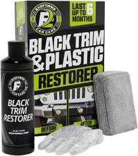Black Trim Restorer - Lasts 6 Months, Dye Infused Waterproof Plastic Restorer f