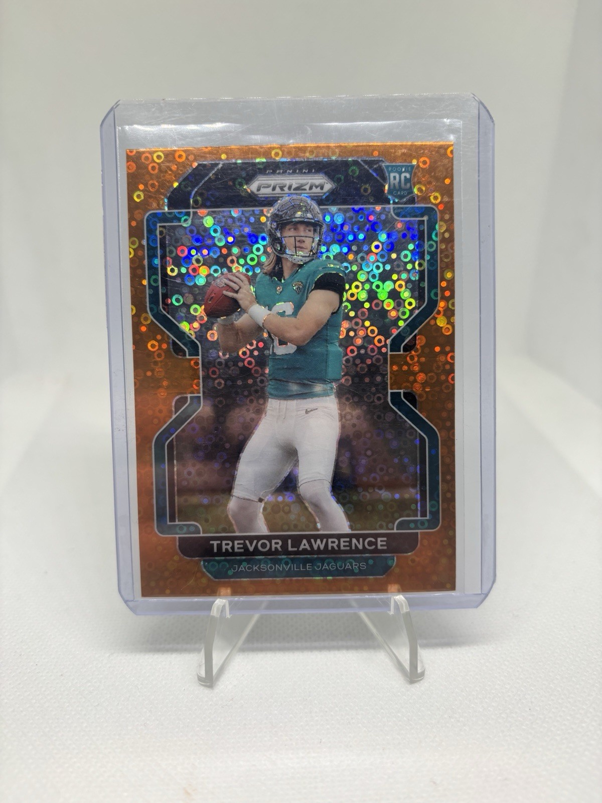 2021 Panini Prizm - Rookie Trevor Lawrence #331 Orange Disco Prizm (RC)