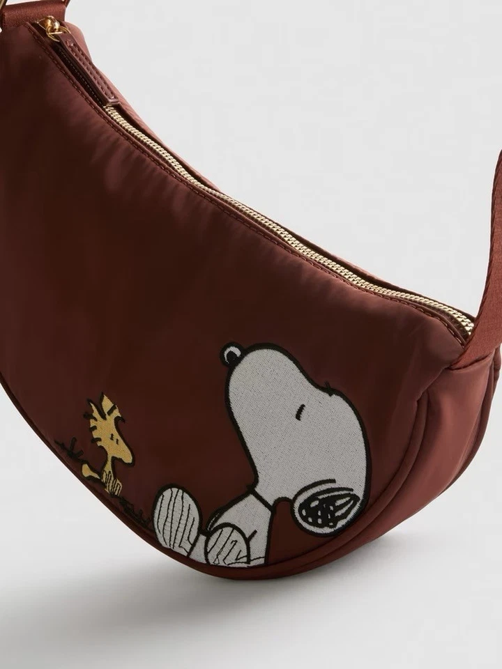 Sac bandoulière Snoopy marron Peanuts Primark neuf - Photo 3/4