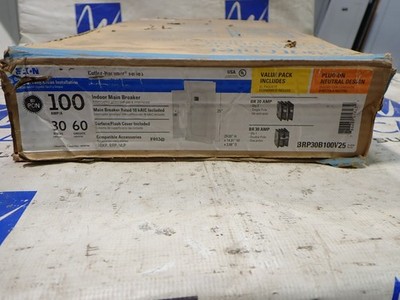 New Eaton Loadcenter BRP30B100V25 100 amp Main Breaker 120/240v Single Phase 