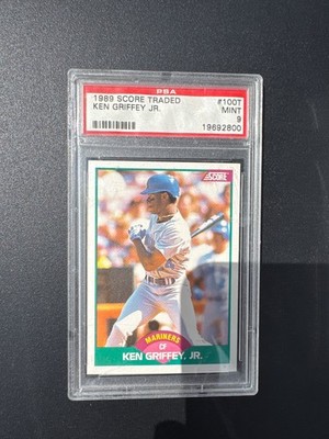1989 Score Rookie & Traded - Ken Griffey Jr #100T ROOKIE Psa 9 MINT