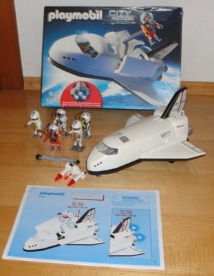 PLAYMOBIL, SpaceShuttle 6196+4553, City Action, + OVP + BA + LED + 5 Astronauten