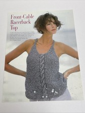 Front Cable Racerback Top Womens Sizes Knitti...