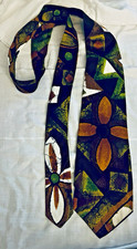 VTG 60-70 Floral Abstract 4 wide Cotton Tie Men's /Women s Tie