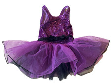 WEISSMAN Costumes Dance Girls Ballet SC 6/6X Tutu Dress Ballerina Purple Sequins