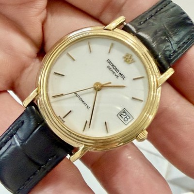 VTG Raymond Weil Geneve 2811 Classic 18kGP White Dial Automatic Men s 33mm Watch