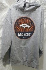 2 Denver Broncos Hoodie Football Boys Long Sleeve Small 8 Orange Grey