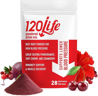 #ad 120LIFE Blood Pressure Support Natural Beet Root Powder Drink Mix with Pomeg... $155.04