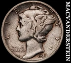 1939-D Silver Mercury Dime - Scarce  Better Date  No Reserve  #G9604