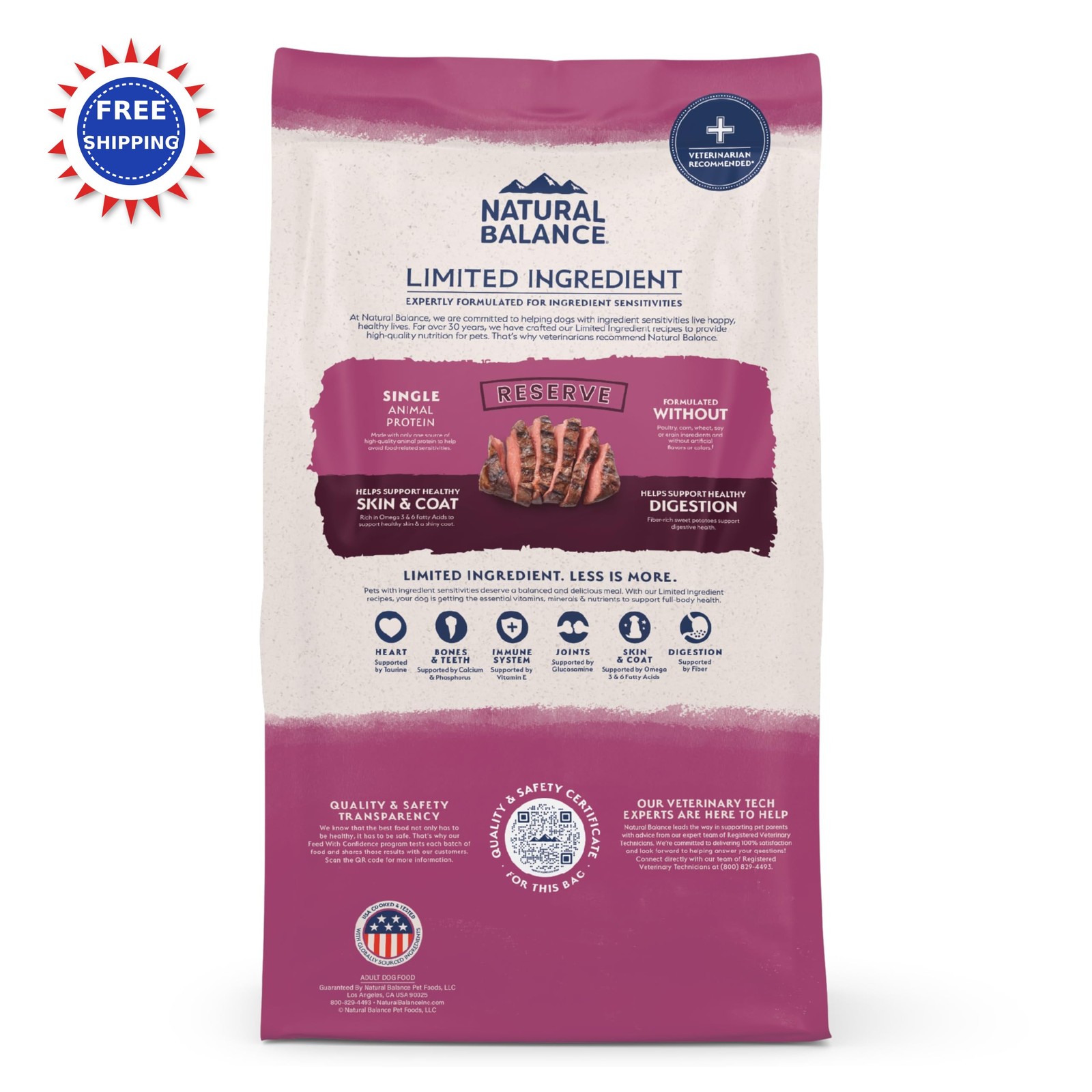 Dog Food Grain Free Natural Balance Sweet Potato & Venison 22 Lb Limited Adult thumbnail 10