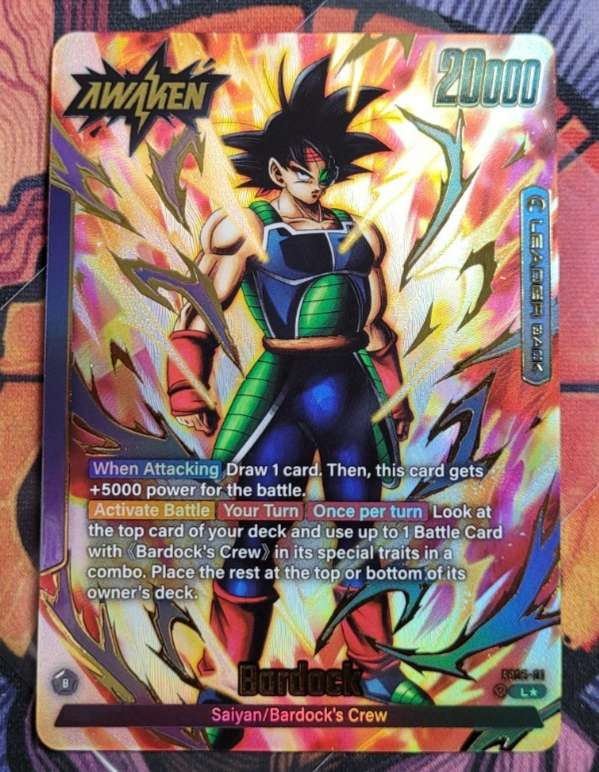 bardock god rare card Bardock FS05-01 Gold Rare Promo Leader Dragon Ball Card Fusion World