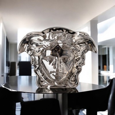 Versace Medusa Grande Black Vase 69183-321634-47019 Porcelain