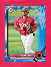 ALLAN CERDA 2022 Topps 1st Bowman Prospect BLUE PATTERN /150 BP-142 Cincinn Reds