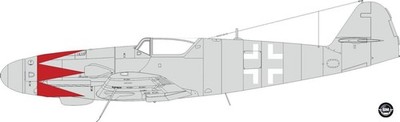 Eduard Die-Cut Painting Mask Bf 109K-4 tulip pattern& natio insignia 1:48 EX1010