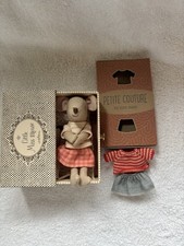 Maileg Big Sister Mouse Matchbox Set OUTFIT clothes Bed Blanket Big Girl Lot