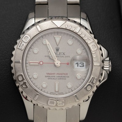 Rolex Watch Yacht-Master Platinum Timing Bezel Oyster 169622 Silver Dial