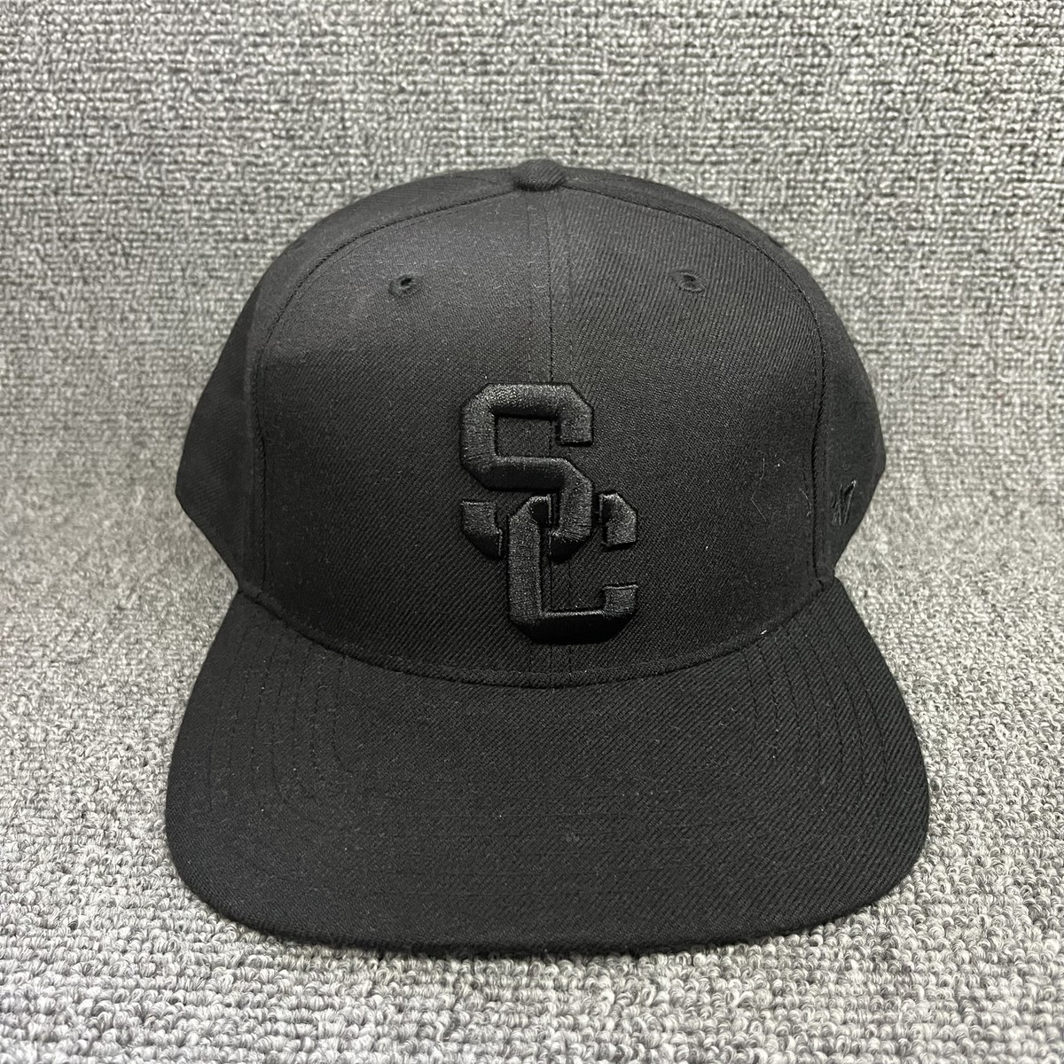 New '47 Brand USC Trojans Black Fitted Baseball Cap Size M