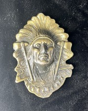 VTG Indian Chief Brass Belt Buckle