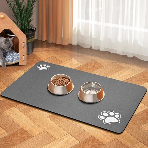 Pet Feeding Mat-Absorbent Dog Mat for Food and Water Bowl-Dog Accessories Pet...