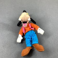 Vintage Mattel GOOFY USA Plush Stuffed Animal Toy 1990s Pink Vest
