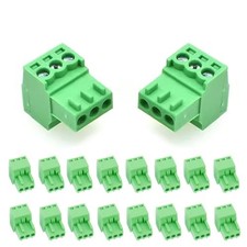 20 PCS 3 Pin 2.54mm Pitch Screw Terminal Block Connector 3 Pin Male Plug-20 PCS