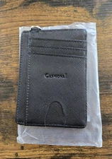 Casmonal RFID Blocking Slim Minimalist Wallet – Black Front Pocket Card Holder