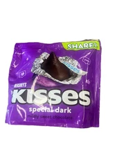 1 bag of Hershey's Kisses SPECIAL DARK Mildly Sweet Chocolate 10oz Exp 10/2025