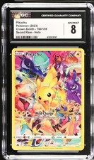 Pikachu  2023 Crown Zenith #160/159 CGC 8