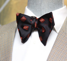 Men's Self-tied Bow Tie 100 Silk Big Butterfly Black Ornament S678