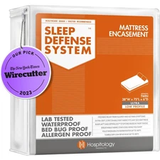 Mattress Encasement - Zippered Bed Bug Dust Mite Proof Hypoallergenic - Sleep...