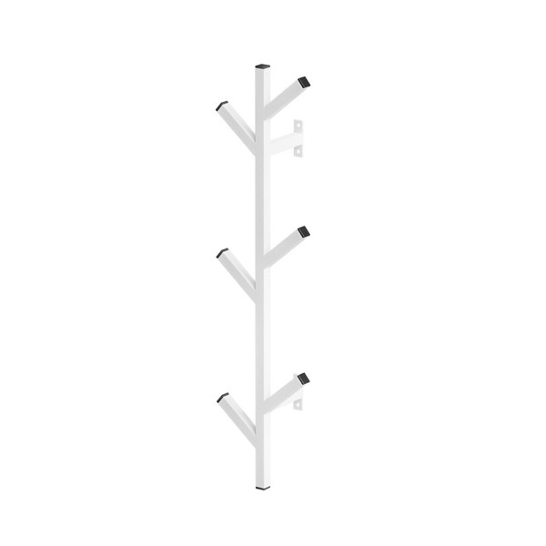 Qls Wandgarderobe Aus Stahl – 80,5 Cm, 6 Haken, Weiß, Inkl. Montageset-image