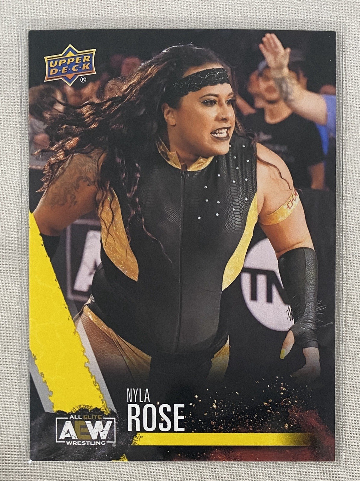 2021 Upper Deck AEW Jazwares Yellow Parallel #50 Nyla Rose jazwares