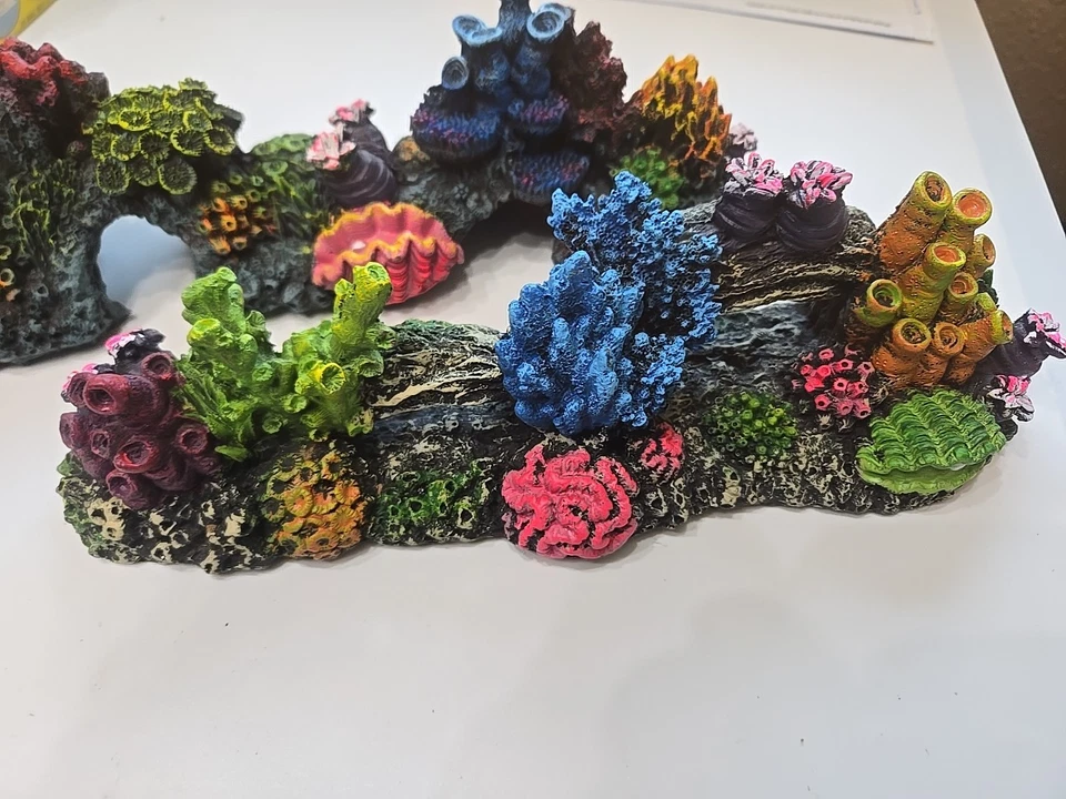 "Juego de 2 adornos de pared para acuario de coral Aqua Culture, ambos miden 11,5"" de largo" Foto 2 de 4