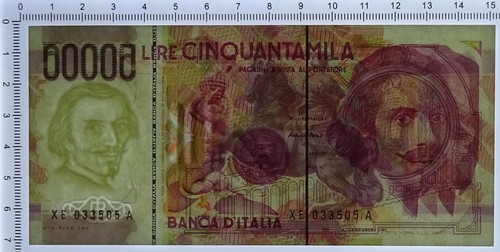 50000 LIRE GIAN LORENZO BERNINI II TIPO SERIE SOSTITUTIVA XE 25/07/2001 FDS-/FDS - Foto 3 di 6