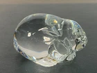 Steuben Art Glass Rabbit Hand Cooler Paperweight Figurine Sculpture # 5523