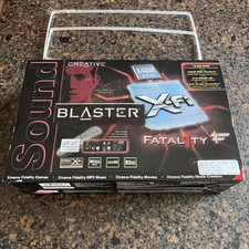 Creative Sound Blaster X-Fi Fatal1ty FPS SB0466 UNUSED Card + I/O Drive + Remote