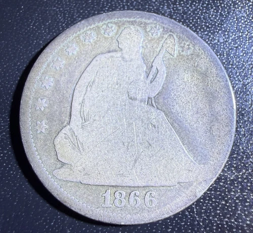 1866 Seated Liberty Half Dollar Motto