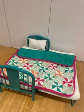 American Girl Doll Single And Double Bed With Bedding