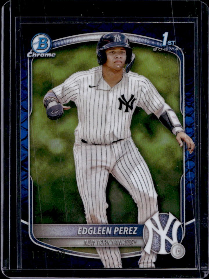 2025 Bowman Edgleen Perez Chrome Reptilian Blue Refractor 1st #1/150