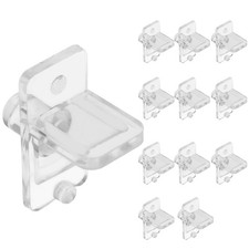12 Pcs Shelf Support Pegs, 1/4 Inch Clear Plastic Shelf Pins for Kitchen Cabi...