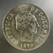 1970 Colombia 20 Centavos &ndash; Strong Details