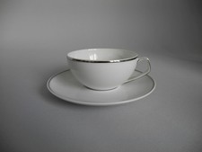 Rosenthal Tac Outline Platin Teegedeck 2-teilig (Tasse, Untertasse)
