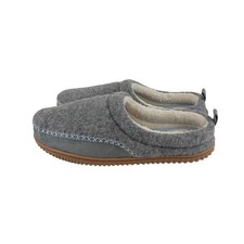 Dearfoams Gray Felt Clog Slippers Faux Shearling Lined Indoor Outdoor Large 9-10