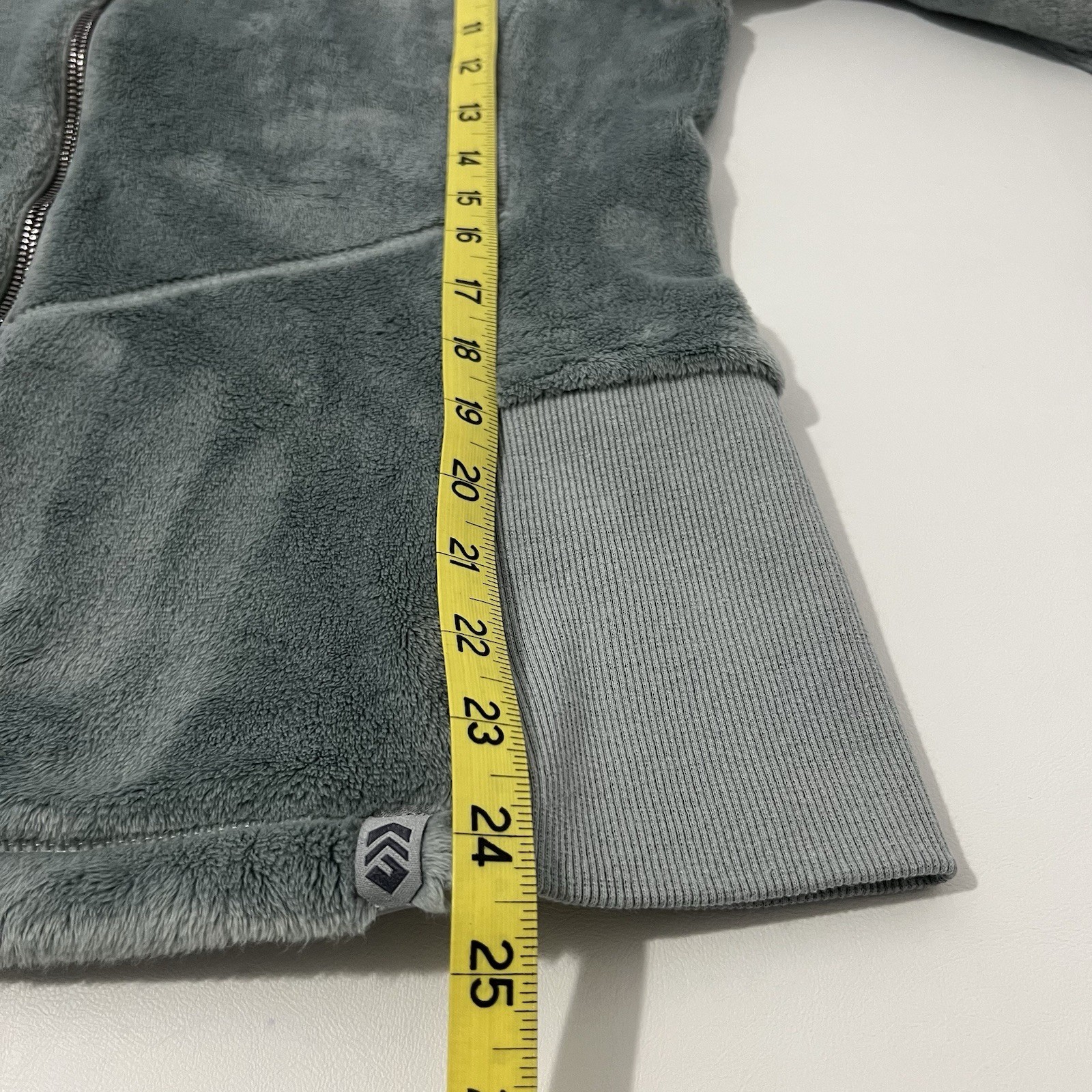 Free Country Womens Plush Butter Pile Jacket Sage Mist Pockets Soft & Cozy Large