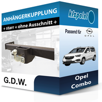 für Opel Combo 06.2018-Jetzt G.D.W. AnhäNgerkupplung Starr Neuware
